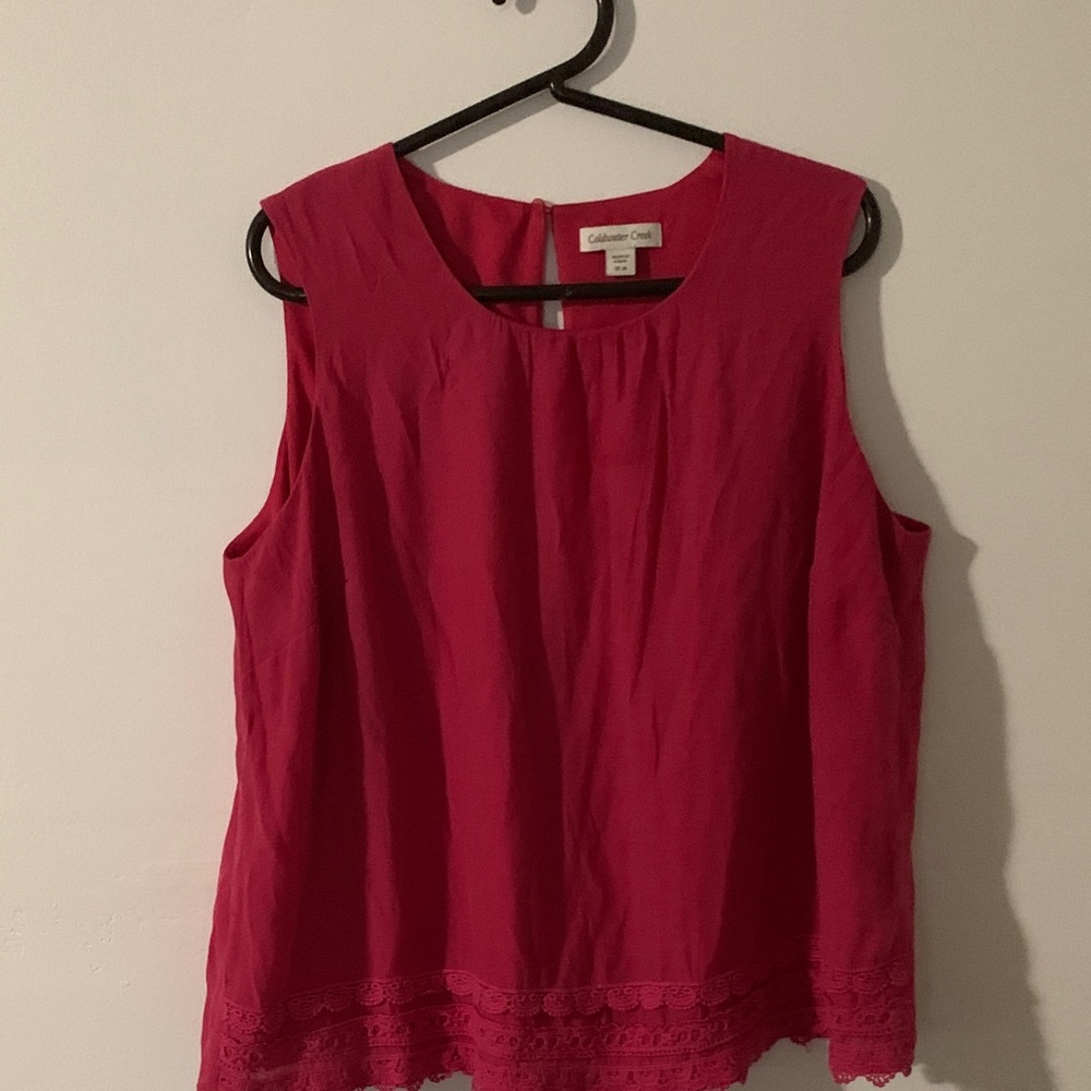 Coldwater Creek Women's Pink Sleeveless Blouse